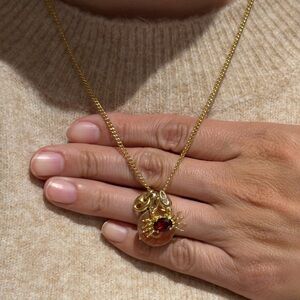 14k Yellow Gold Rounded Curb Necklace (18 inches)